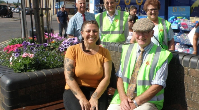 Burnham In Bloom group with judges