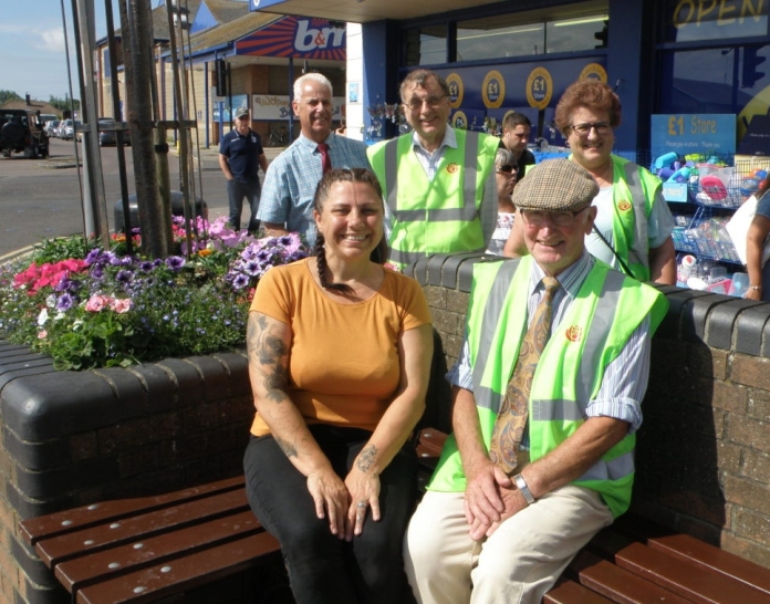 Burnham In Bloom group with judges