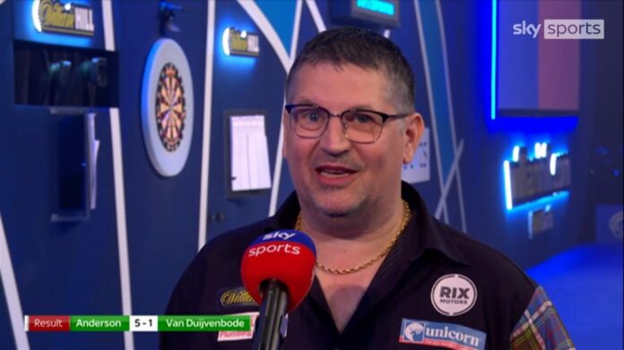 Burnham-On-Sea darts star Gary Anderson