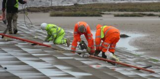 Burnham-On-Sea sea wall works