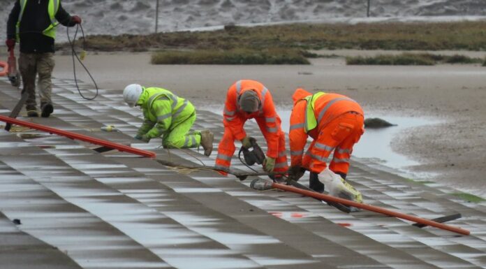 Burnham-On-Sea sea wall works