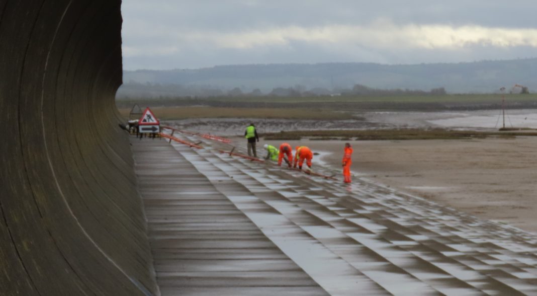 Burnham-On-Sea sea wall works