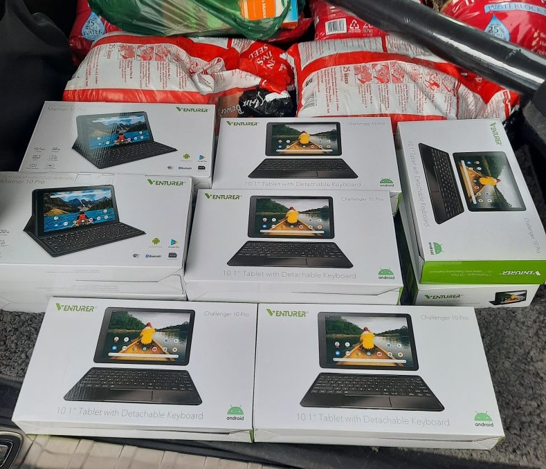 Burnham In Bloom deliver almost £2,000 of tablet computers to local schools