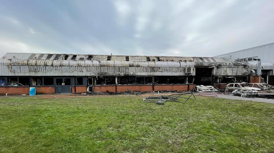 Bridgwater Coillege fire tackled by Burnham-On-Sea fire crew on February 18th, 2021
