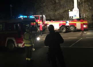 Fire crews in Cheddar Gorge at the incident