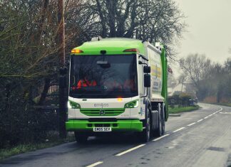 electric rubbish collection truck
