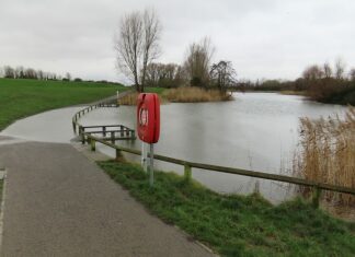 Highbridge's Apex Park path flooded