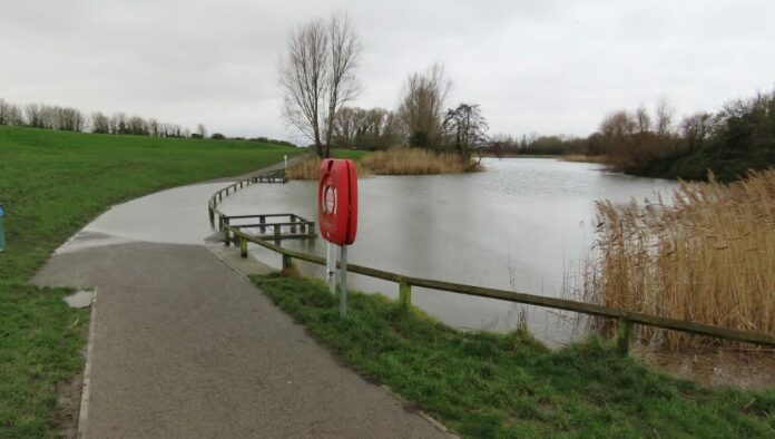 Highbridge's Apex Park path flooded