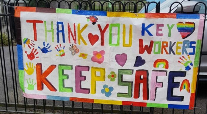 key workers sign at Brent Knoll School