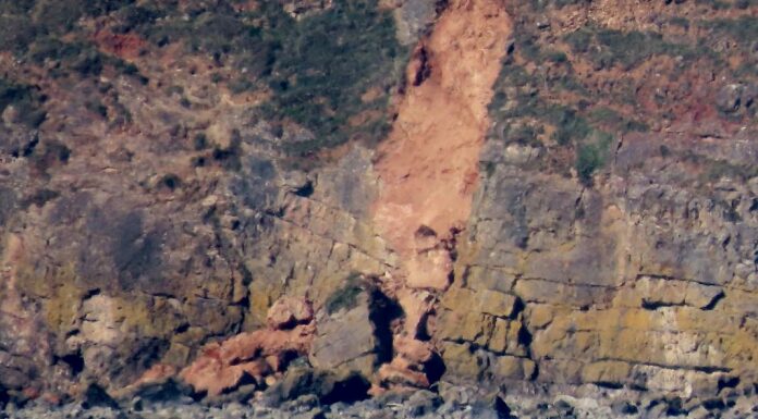 Brean Down landslip