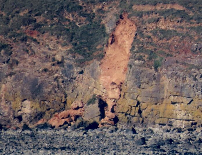 Brean Down landslip