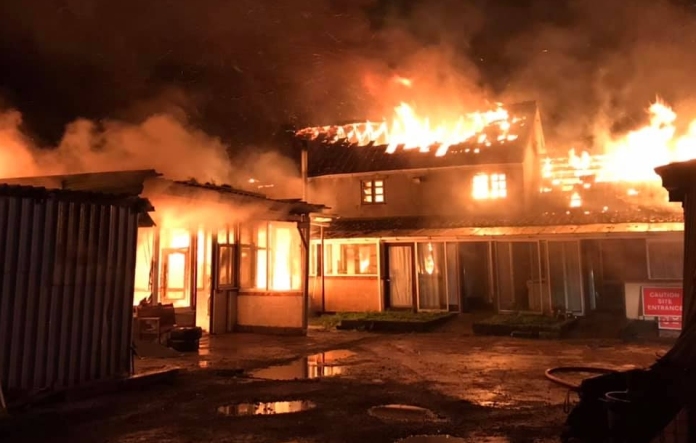 Stretcholt farm blaze near Burnham-On-Sea