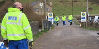 Bunham-On-Sea coastguards at Brean Down