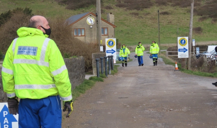 Bunham-On-Sea coastguards at Brean Down