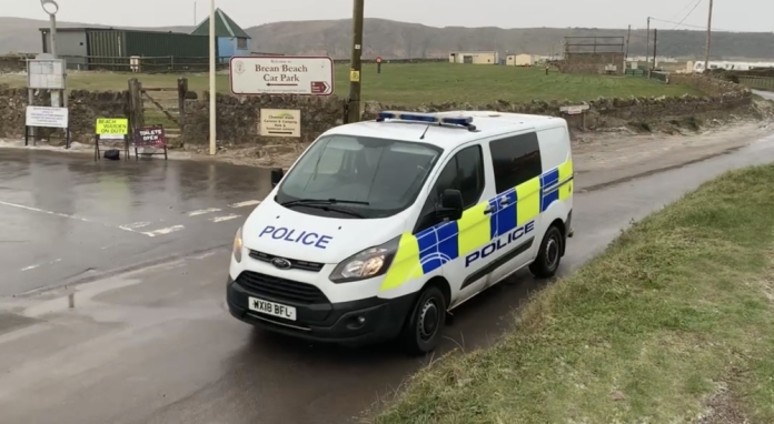 Police patrolling in Brean