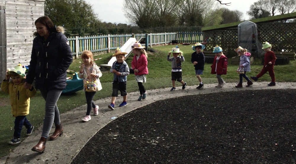 Berrow preschool easter parade