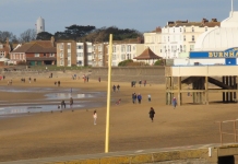 Burnham-On-Sea beach walkers