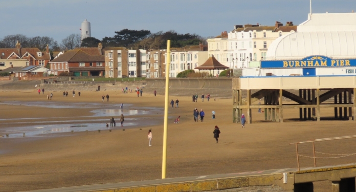 Burnham-On-Sea beach walkers