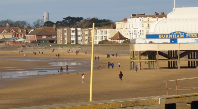 Burnham-On-Sea beach walkers