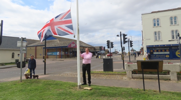 Burnham-On-Sea's town flag lowered to half-mast in memory for Prince Philip