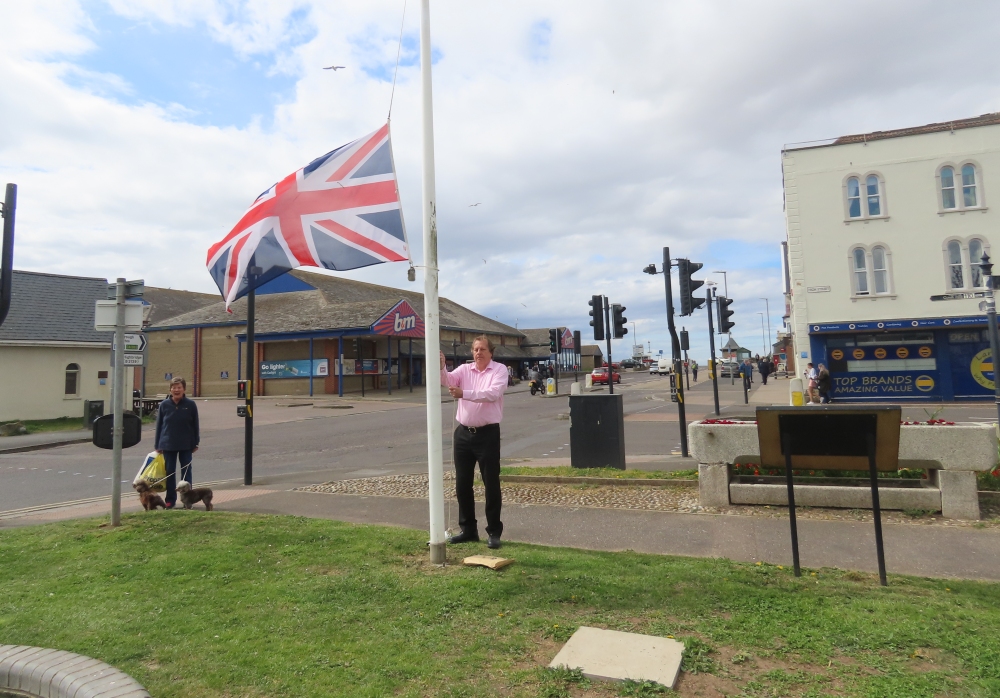 Burnham-On-Sea's town flag lowered to half-mast in memory for Prince Philip