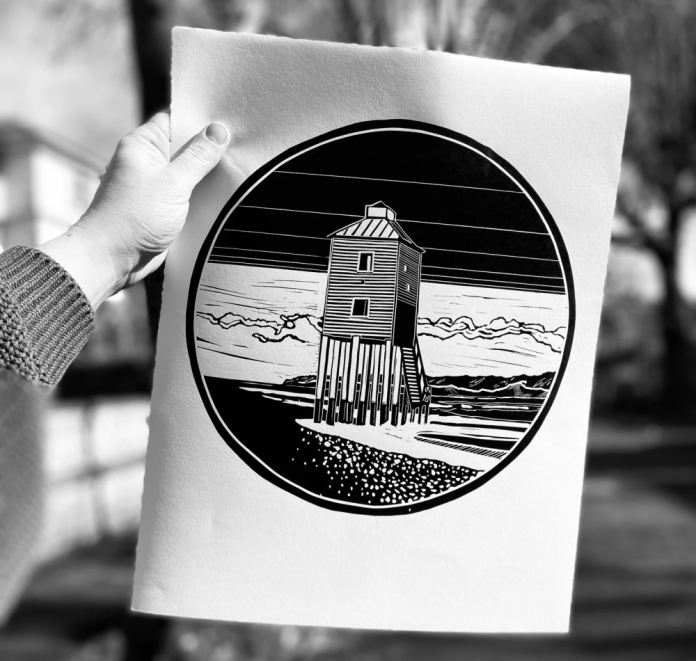 Burnham-On-Sea lighthouse art
