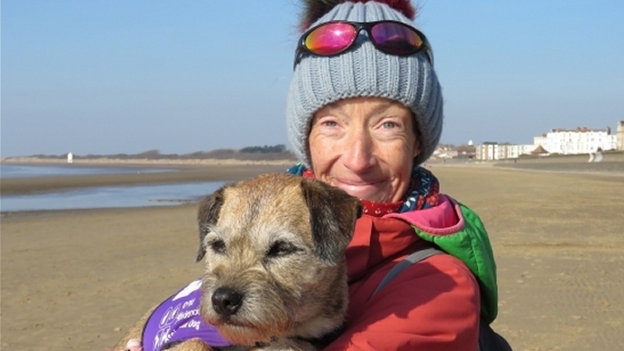 Burnham-On-Sea dog owner Vanessa Holbrow with her Crufts winning Border Terrier Sir Jack Spratticus