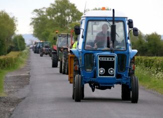 Tractor run across Somerset Levels