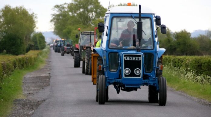 Tractor run across Somerset Levels