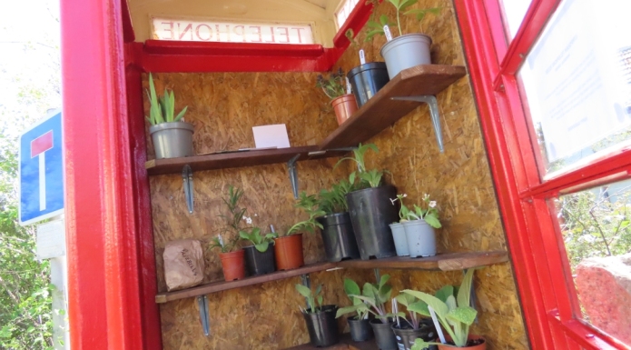 BT phone box becomes garden swap shop