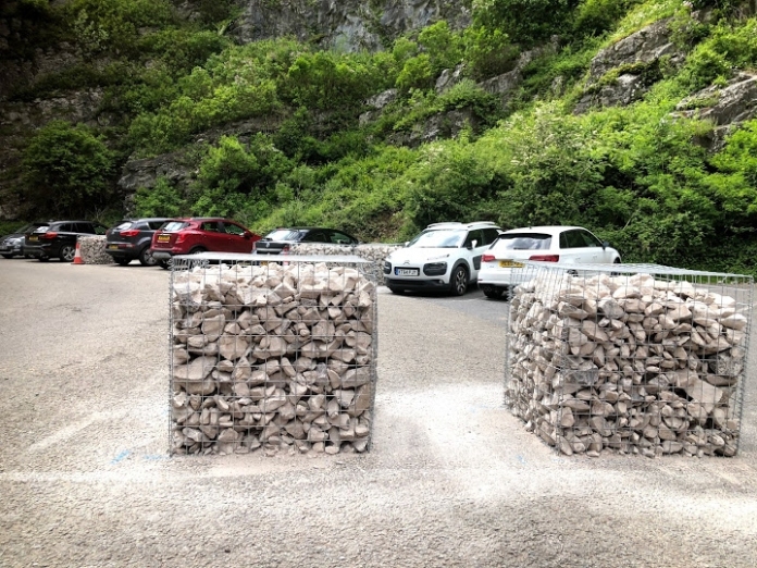 Car park barriers in Cheddar Gorge