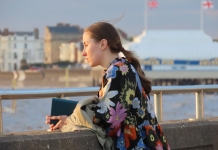 Chloe filming for BBC in Burnham-On-Sea