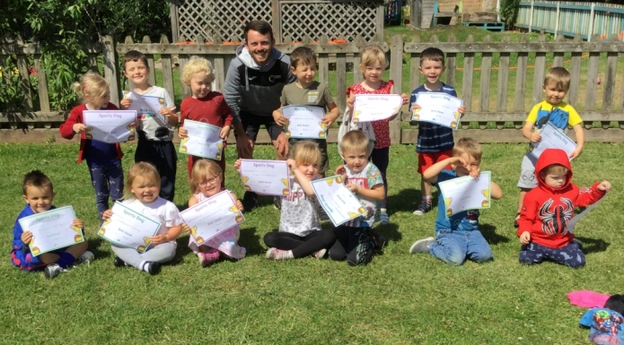 Berrow Pre-School children have enjoyed a fun-filled sports day in the summer sunshine.