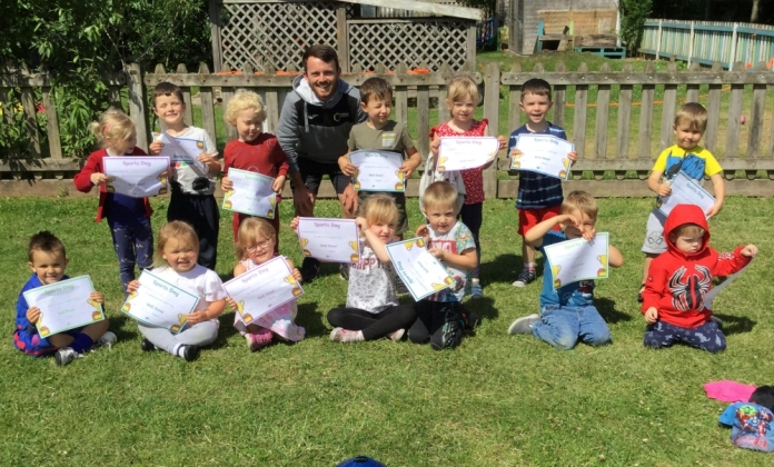 Berrow Pre-School children have enjoyed a fun-filled sports day in the summer sunshine.
