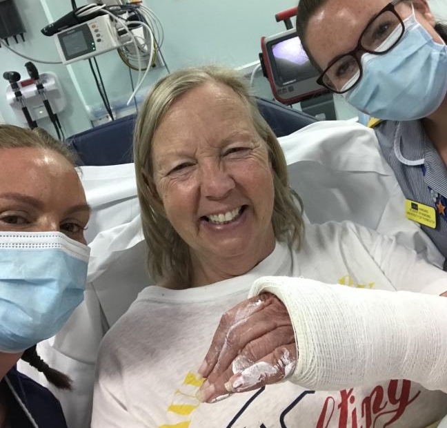 Dragons Den TV star Deborah Meaden has this week thanked Somerset NHS staff  for their care after breaking her arm.