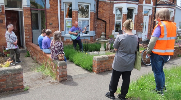 Musicians in Burnham-On-Sea and Highbridge took part in Sedgemoor’s Front Garden Music Festival