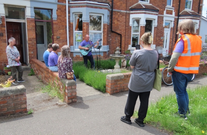 Musicians in Burnham-On-Sea and Highbridge took part in Sedgemoor’s Front Garden Music Festival