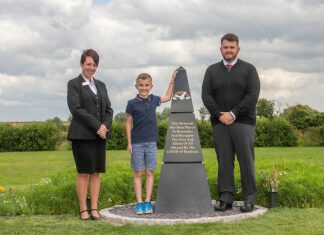 Laura Williams, Site Manager. Jake Insall, Competition Winner. Matt Brook, Commercial & Operations Manager.