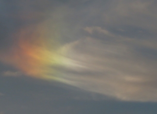 Cloud rainbow over Burnham-On-Sea beach