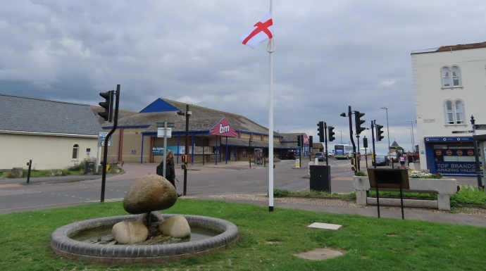 England flag in Burnham-On-Sea