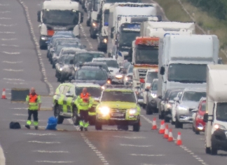 M5 oil spill Burnham-On-Sea