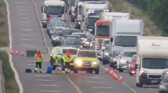 M5 oil spill Burnham-On-Sea