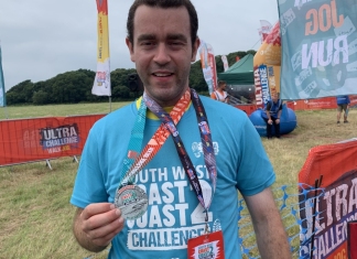 Harry Petheram is taking part in the South West Coast to Coast Ultra Challenge to raise funds for the RSPCA’s Somerset West Hatch wildlife centre.