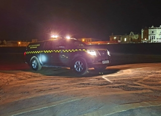 coastguard on jetty