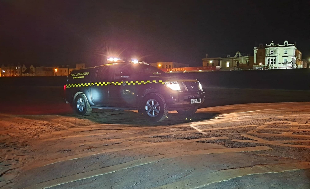 coastguard on jetty