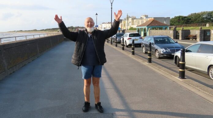Michael Eavis on Burnham-On-Sea seafront