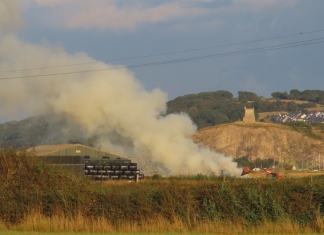 Brean Down fire