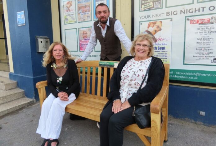 Burnham-on-Sea Ritz Social Club bench