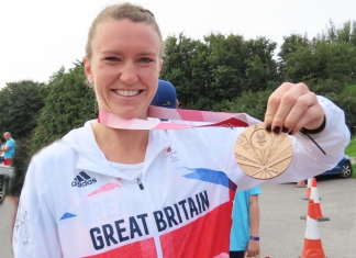 Hannah Taunton with her Bronze Paralympic medal