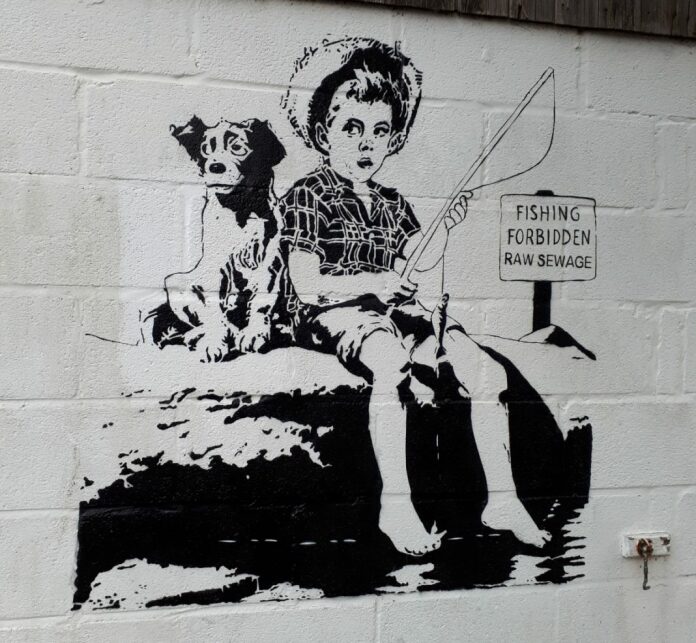 Speculation is rife that a new spray-painted image that has appeared on a wall at the Morland Community Hub in Highbridge this week may have been created by Banksy.